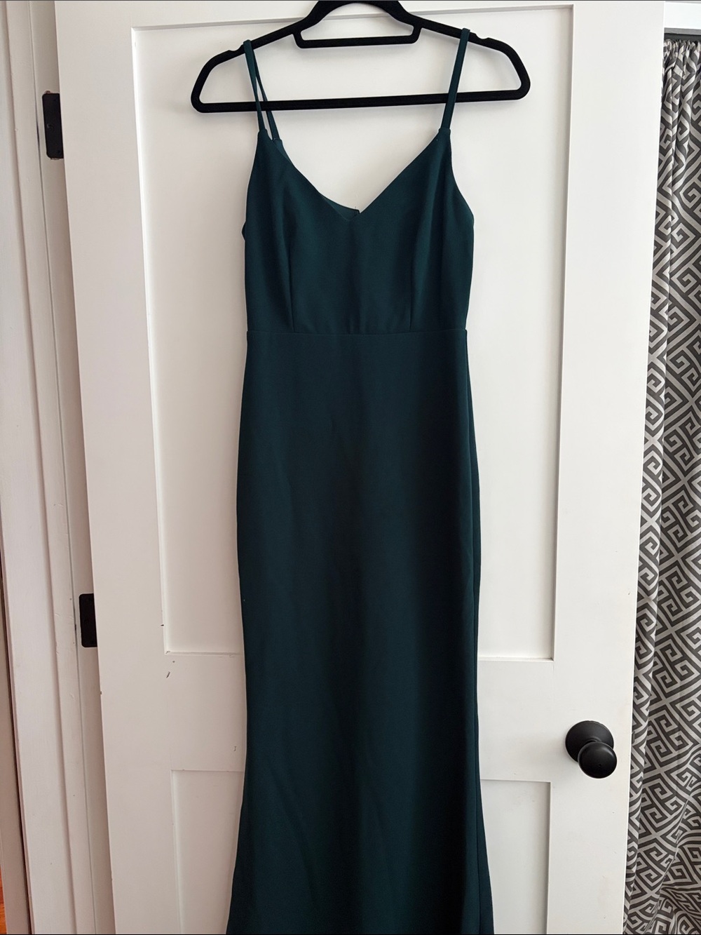 Lulu's Teal Maxi Slip Dress with Spaghetti Straps